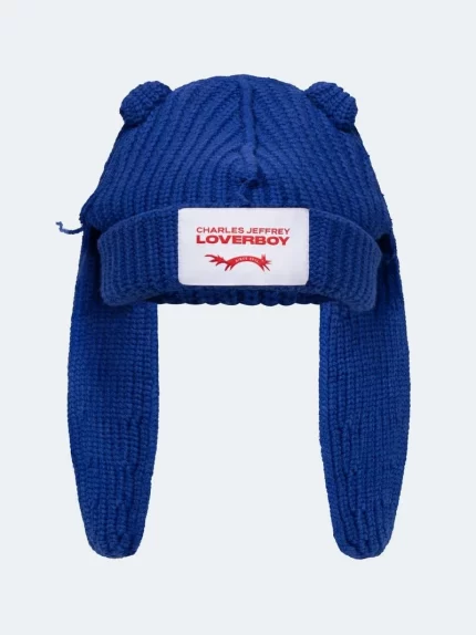 Chunky Rabbit Beanie Blue