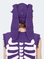 Chunky Rabbit Beanie Purple